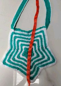 Boho Crochet Star Crossbody Bag