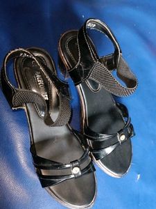 Stylish Black Patent Sandals