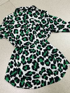 Leopard Print Button-Up Shirt