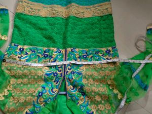 Embroidered Green Kurta