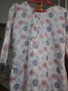 Floral Print Kurta with Sequins 4XL