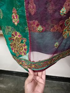 L LookADIRb net saree with superb contrast wit