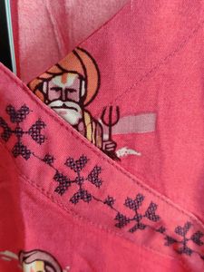 Cute Kurta Tunic With Sadhus Printed