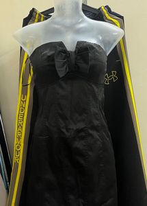 black bow short dress