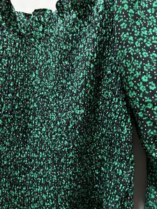 Floral Green Long Sleeve Top