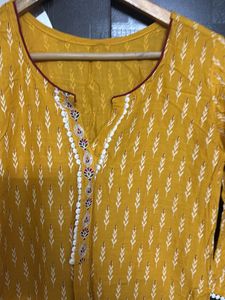 new yellow kurti