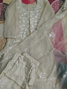 Embroidered Kurta Set with Dupatta