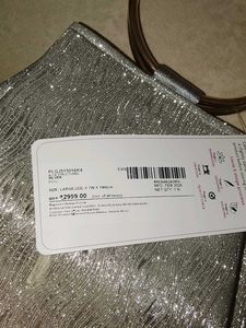 Lavie Silver Glitter Clutch