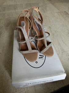 Steve Madden Nude Crystal Heels