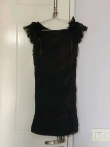 Elegant Black Trim Dress