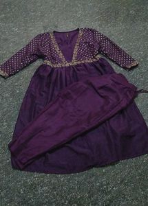 Purple Kurta Set