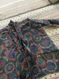 Floral Print Chiffon Fabric Topper T-shirt