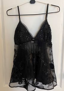 Sequinned Black Chemise