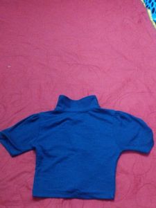 Stylish Blue Cropped Top