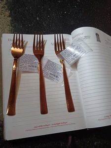 Elegant Copper Finish Forks Set 3