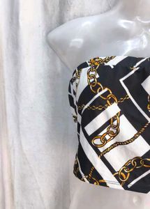 Stylish Chain Print Bandeau Top