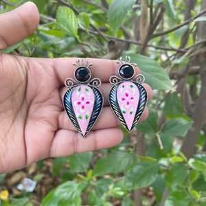 Enamel Floral Earrings