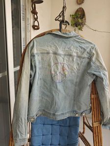Denim Jacket With Embroidery On Back