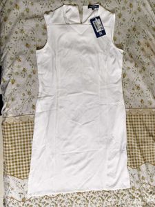 Fablestreet White Sleeveless Midi Dress