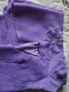 Lavender Saree