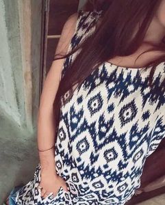 Stylish Sleeveless Kurta with Navy Pants