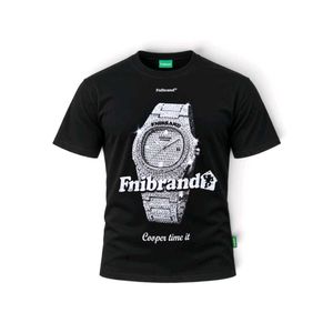 Stylish Fni brand T-Shirt with Watch Graphic