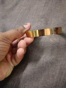 Gold-Tone Bangle Bracelet with Rhinestones