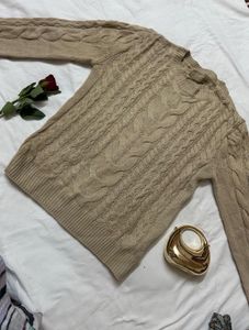 Cable Knit Pullover Sweater