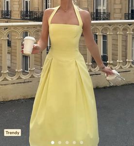 Chic Halter Neck Midi Dress