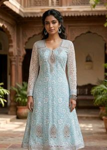 Stunning Blue Kurta with Intricate Detailing