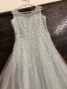 Light Blue Embellished Gown