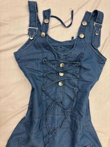 Denim Pinafore Dress