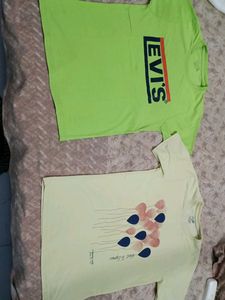 Levis tshirt+yellow tshirt combo