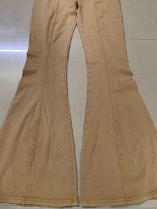 Nude Flare Pants
