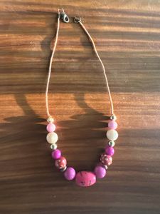 Pink Beaded Handmade Necklace