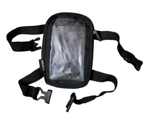 YUMIN Black Waist Bag with Clear Pouch