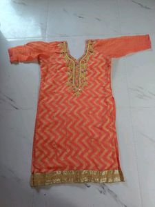 Orange Patiyala Suit