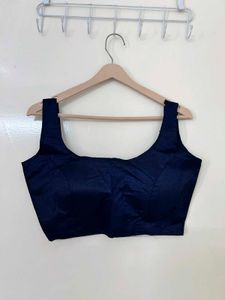 Sleeveless Women Navy Blue Blouse