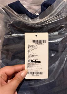 Collar Bell Sleeve Button Shirt In Blue