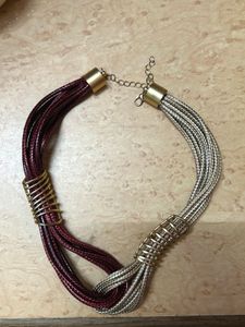 Stylish Two-Tone Statement Necklace
