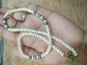 Pearl Necklace and Earring Set