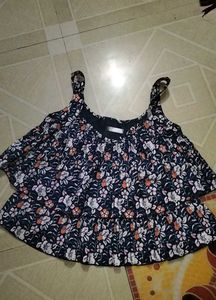 Floral Print Tiered Top