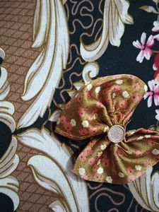 Floral Hair Bow Clip