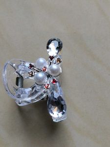 Pearl &amp; Gem Hair Claw Clip   2combo