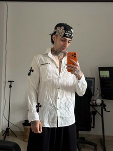 Chrome Hearts Long Sleeve Shirt with Cross Detail