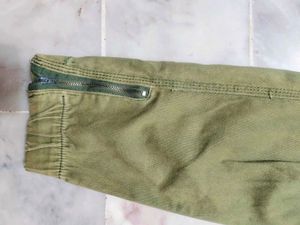 Olive Green Cargo Joggers