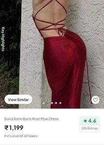 Elegant Red Satin Maxi Dress