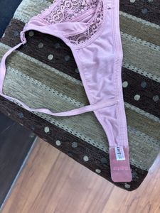 Pink Lace Bra and Panty Set