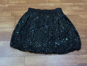 Sparkly Black Mini Skirt