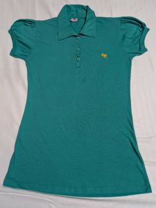 Teal Polo T-Shirt with Logo